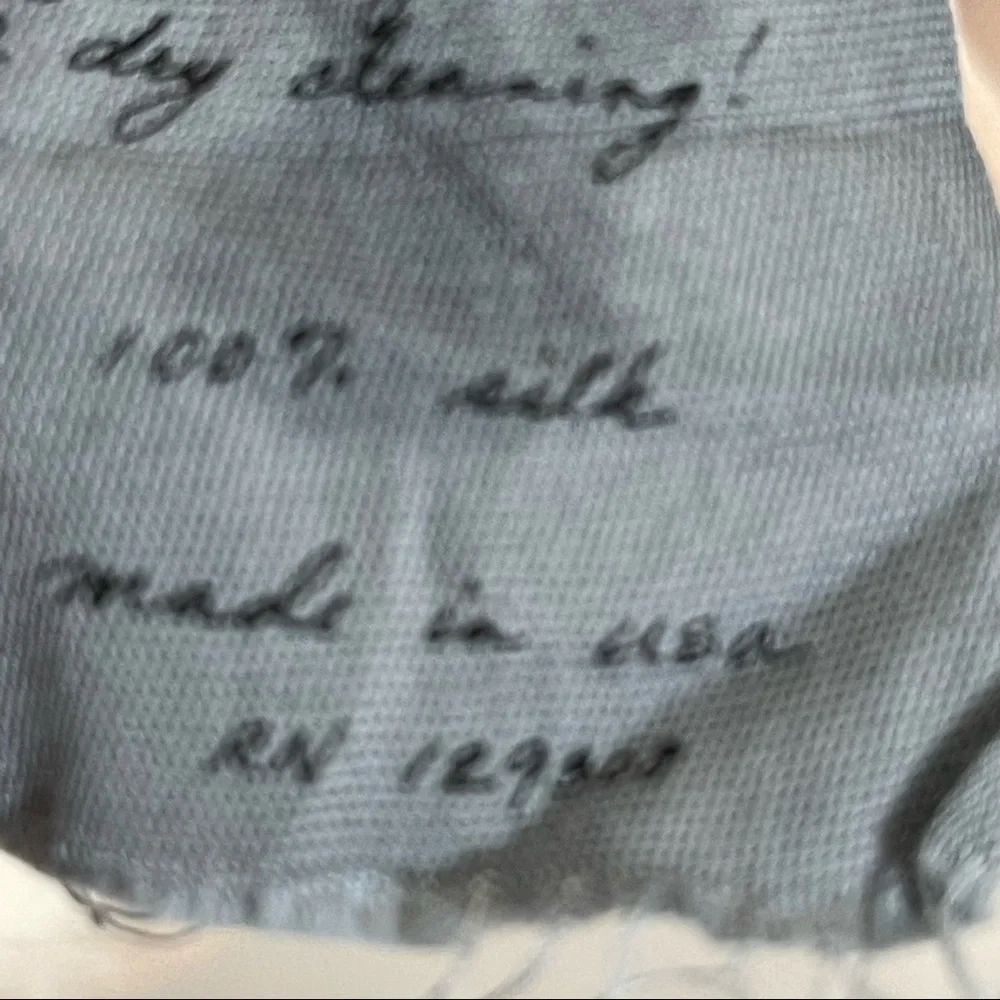 Raquel Allegra 100% Silk Blouse Tie Dye Ink Blot Size 1 Made in LA Nude Neutral - Picture 15 of 16